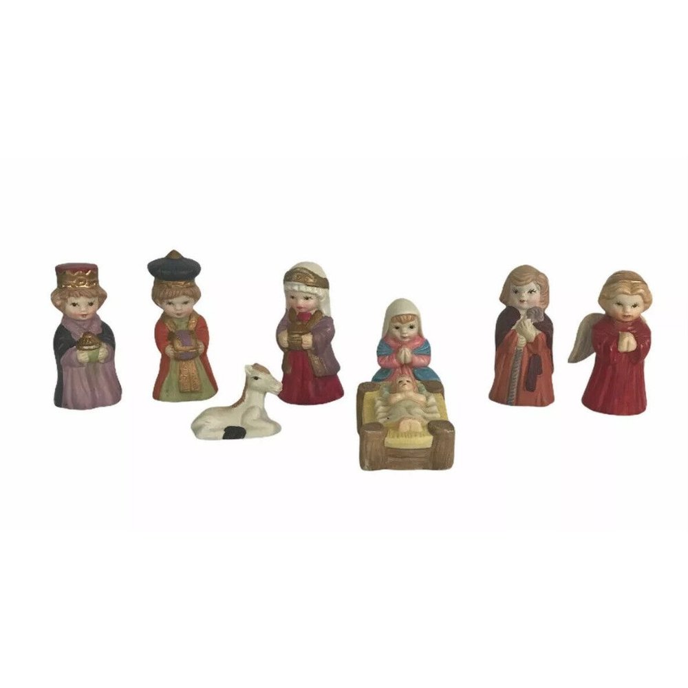 Christmas Nativity Set of 8 Baby Jesus Lamb Mary Replacement